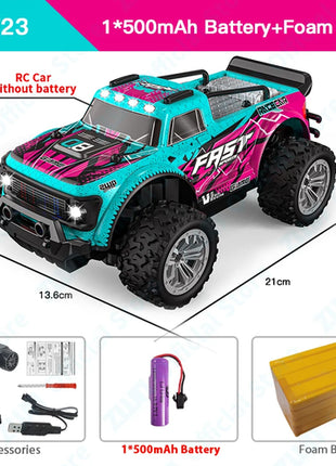 ZWN 1:16/1:20 2.4G Model RC Car With LED Light 2WD Off-road Remote