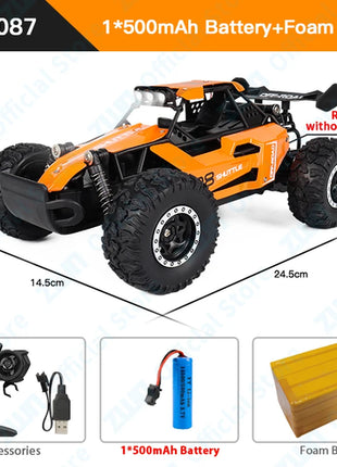 ZWN 1:16/1:20 2.4G Model RC Car With LED Light 2WD Off-road Remote