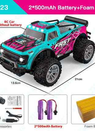 ZWN 1:16/1:20 2.4G Model RC Car With LED Light 2WD Off-road Remote