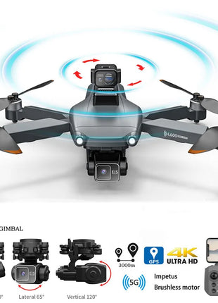 L600 PROMAX Drone 4K Professional 5G GPS HD 3-axis Gimbal Photography