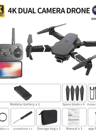 Professional 4K Wide Angle Drone E88 with HD Camera WiFi FPV Height