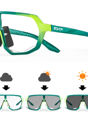 SCVCN Outdoor Sport Bike Photochromic Sunglasses Men Women bicycle MTB