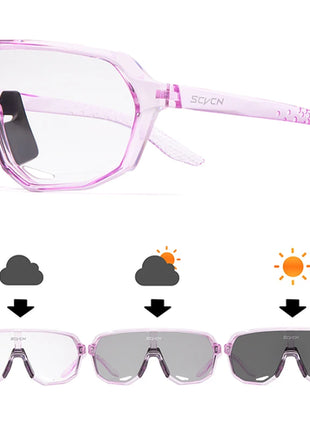 SCVCN Outdoor Sport Bike Photochromic Sunglasses Men Women bicycle MTB