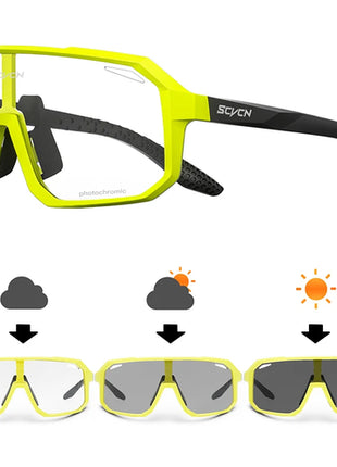 SCVCN Outdoor Sport Bike Photochromic Sunglasses Men Women bicycle MTB