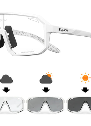 SCVCN Outdoor Sport Bike Photochromic Sunglasses Men Women bicycle MTB