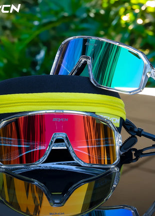 SCVCN Cycling Sunglasses Men MTB Road Driving Bike Glasses Outdoor