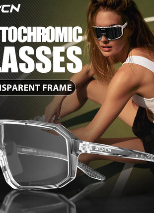 SCVCN Cycling Sunglasses Photochromic Glasses for Men Sun Mountain