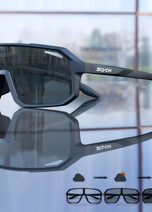 SCVCN Cycling Sunglasses Photochromic Glasses for Men Sun Mountain