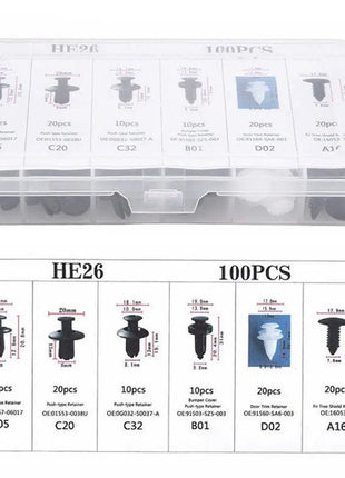 Auto Fastener Clip Mixed Car Body Push Retainer Pin Rivet Bumper Door