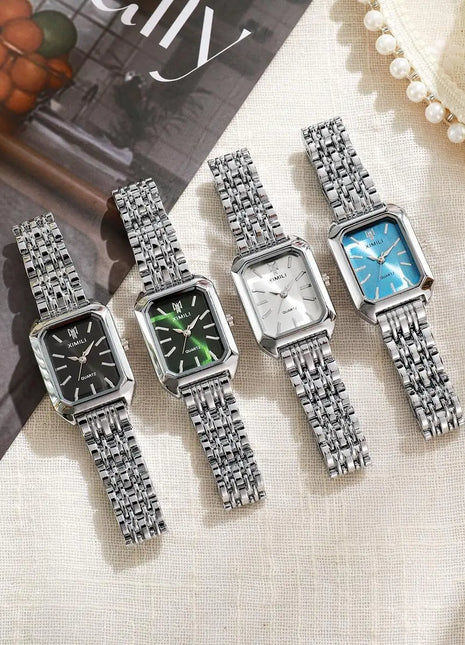 Fashionable Classic Five Bead Bracelet Watch Square Women's Fashion