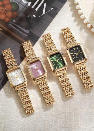 Fashionable Classic Five Bead Bracelet Watch Square Women's Fashion