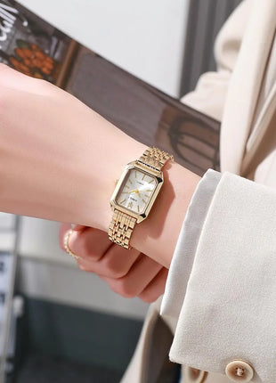 Fashionable Classic Five Bead Bracelet Watch Square Women's Fashion