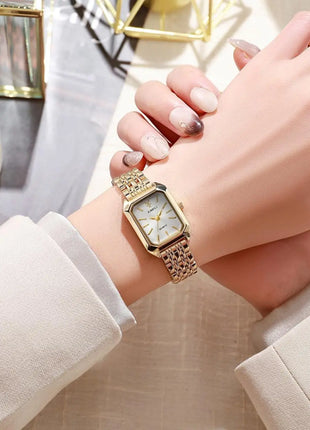 Fashionable Classic Five Bead Bracelet Watch Square Women's Fashion