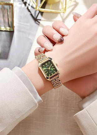 Fashionable Classic Five Bead Bracelet Watch Square Women's Fashion
