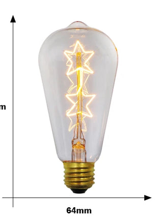 Retro Edison Bulb E27 220V 40W ST64 G80 G95 G125 Ampoule Vintage