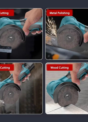 Cordless Electric Angle Grinder 19500rpm Handheld Polishing Grinding