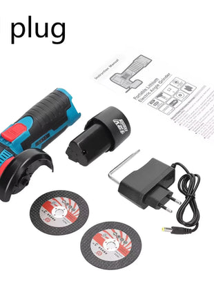 Cordless Electric Angle Grinder 19500rpm Handheld Polishing Grinding