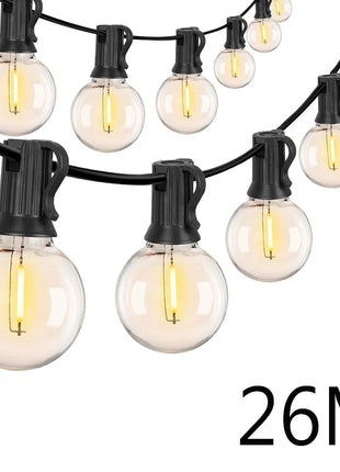 110V/220V Outdoor String Lights LED G40 Festoon Fairy Patio Garland
