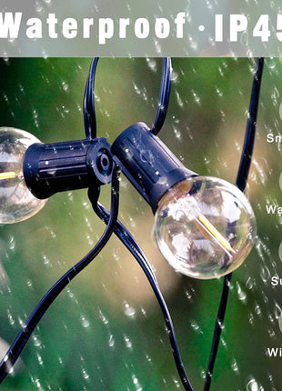 110V/220V Outdoor String Lights LED G40 Festoon Fairy Patio Garland