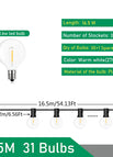 EU plug 220V / 16.5M 30 Bulb