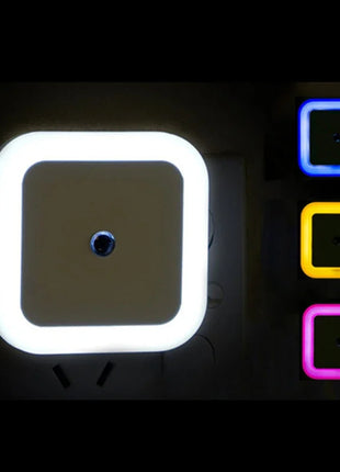 1-4pcs LED Wireless Sensor Night Light EU US Plug Mini Square Night