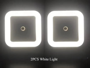 1-4pcs LED Wireless Sensor Night Light EU US Plug Mini Square Night