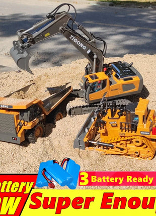 4WD Remote Control Excavator Toy Radio Controlled RC Dump Truck