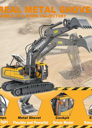 4WD Remote Control Excavator Toy Radio Controlled RC Dump Truck