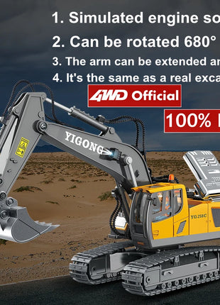 4WD Remote Control Excavator Toy Radio Controlled RC Dump Truck