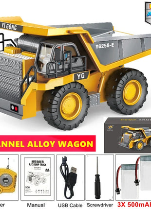 4WD Remote Control Excavator Toy Radio Controlled RC Dump Truck