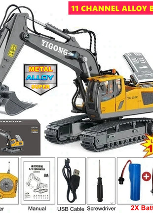4WD Remote Control Excavator Toy Radio Controlled RC Dump Truck