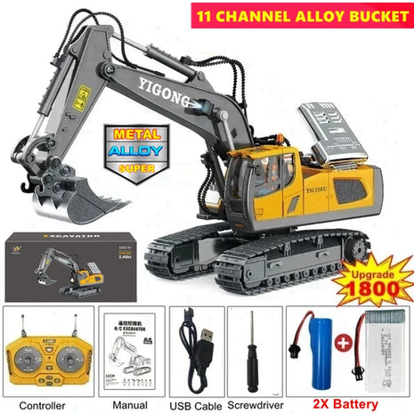 4WD Remote Control Excavator Toy Radio Controlled RC Dump Truck