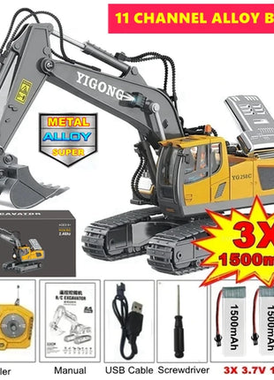 4WD Remote Control Excavator Toy Radio Controlled RC Dump Truck