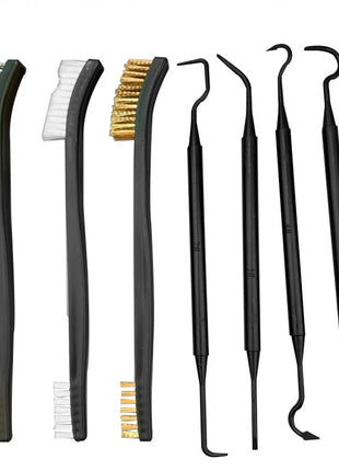 ALLSOME Double-end Steel Wire Brush & Nylon Pick Set Universal Hunting