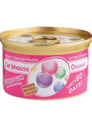 Car Air Freshener Bubble Gum Scent Organic Cans Odor Eliminator