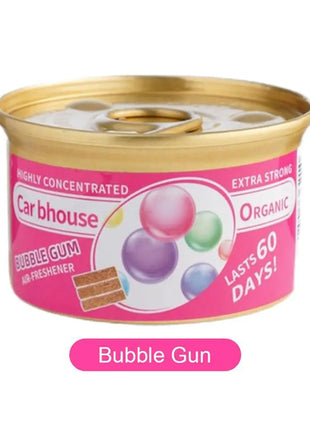 Car Air Freshener Bubble Gum Scent Organic Cans Odor Eliminator