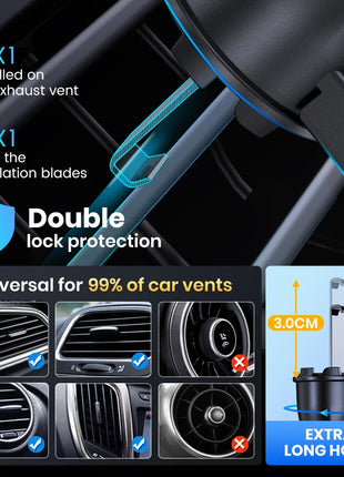 TOPK Universal Car Bracket Gravity Auto Phone Holder Car Air Vent Clip