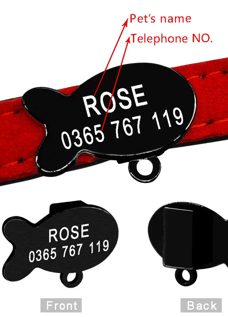 Anti-lost Dog Cat ID Tag for Collar Engraved Pet ID Tags Personalized