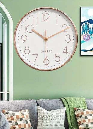 8 Inch Quartz Wall Clock Simple Mute Clock Hole-free Cubic Digital