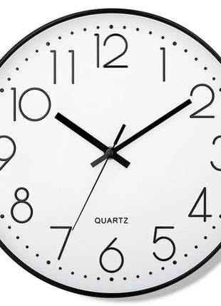 8 Inch Quartz Wall Clock Simple Mute Clock Hole-free Cubic Digital