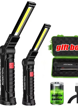 COB LED Work Light Dimmable USB Rechargeable LED Flashlight Inspection