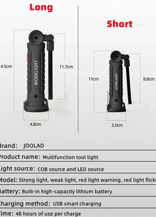 COB LED Work Light Dimmable USB Rechargeable LED Flashlight Inspection