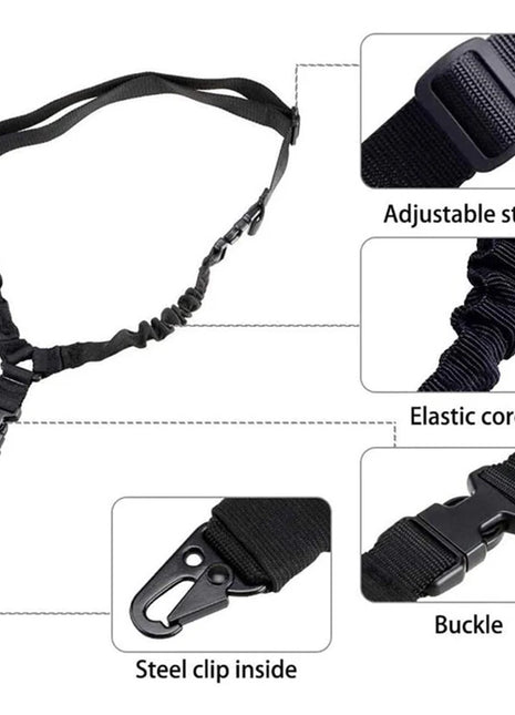 Tactical Gun Sling Military Shooting Adjustable 3 Point Bungee Airsoft