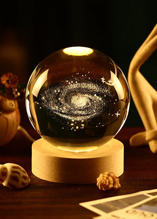 Aesthetic Moon Crystal Sphere Creative Clear Glass Galaxy Globe Night