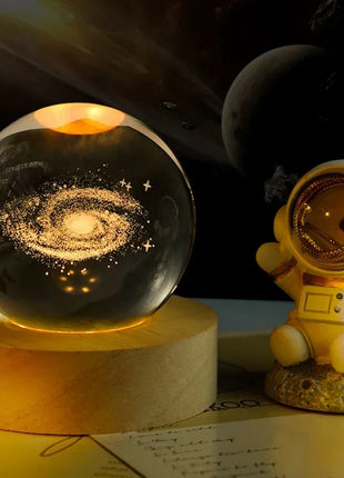 Aesthetic Moon Crystal Sphere Creative Clear Glass Galaxy Globe Night