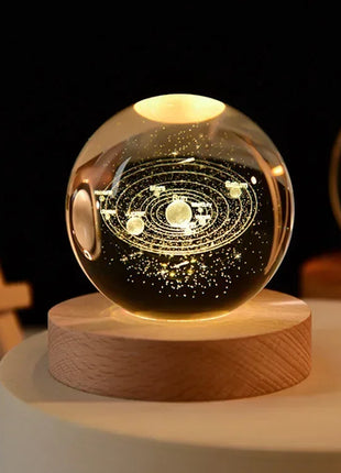 Aesthetic Moon Crystal Sphere Creative Clear Glass Galaxy Globe Night