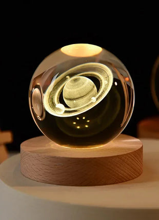 Aesthetic Moon Crystal Sphere Creative Clear Glass Galaxy Globe Night