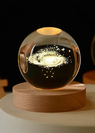 Aesthetic Moon Crystal Sphere Creative Clear Glass Galaxy Globe Night