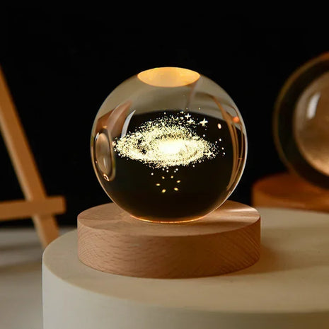 Aesthetic Moon Crystal Sphere Creative Clear Glass Galaxy Globe Night