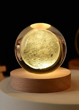 Aesthetic Moon Crystal Sphere Creative Clear Glass Galaxy Globe Night